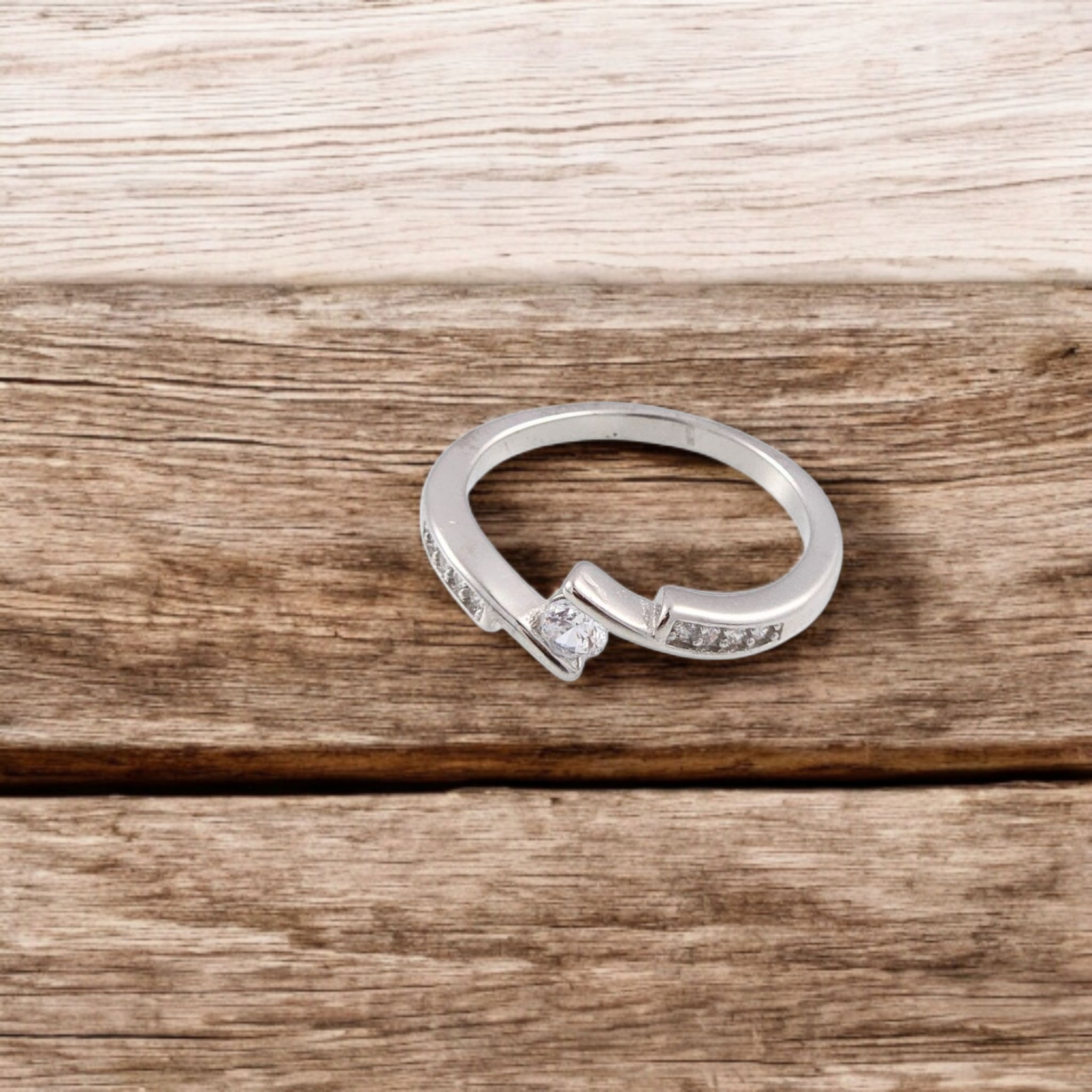 Silver Solitaire Grace Ring