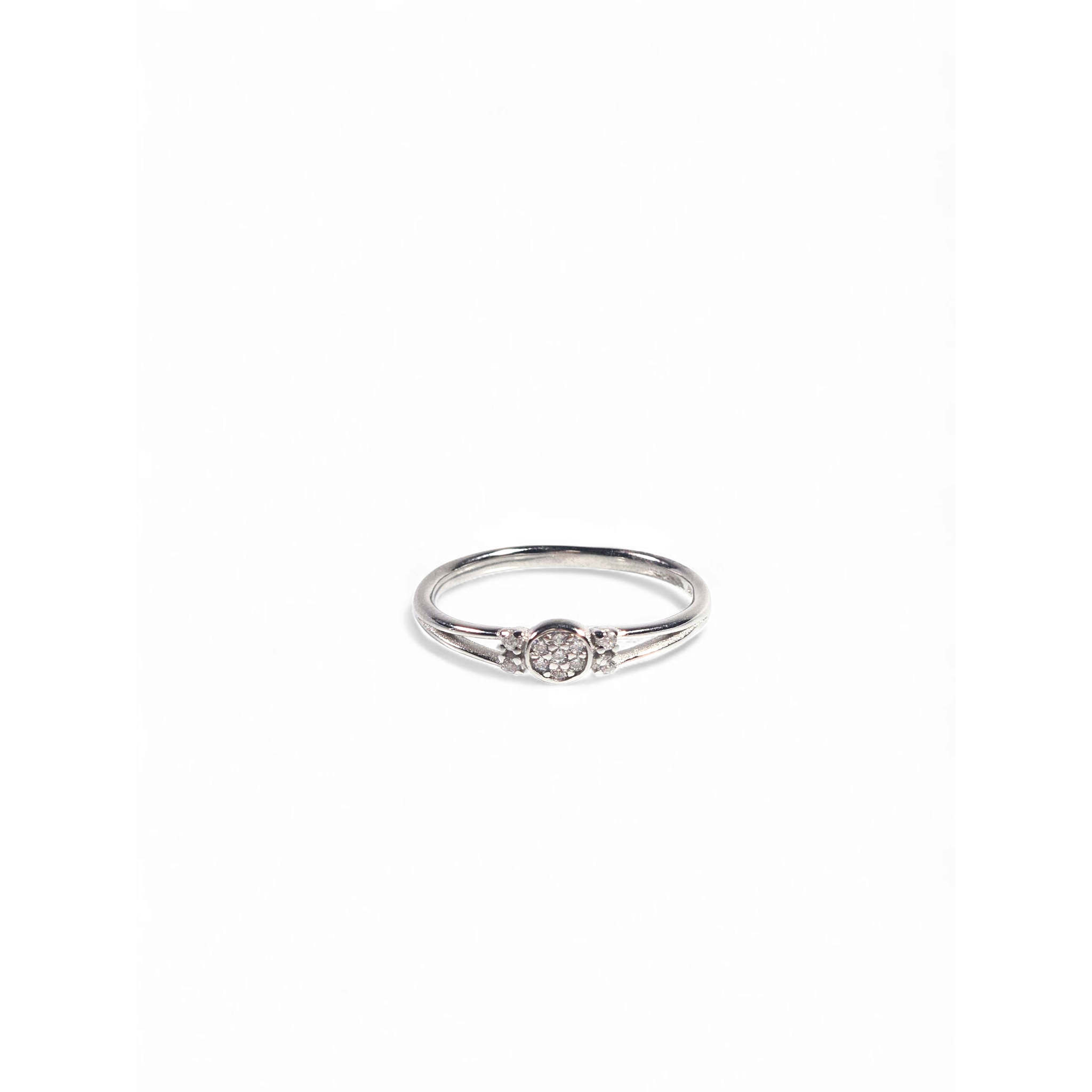 Silver vintage stacking ring